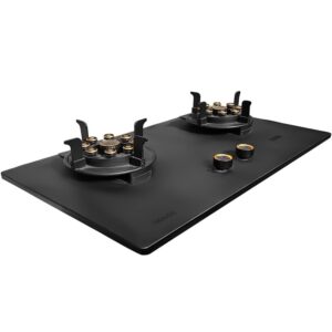 iMAGE Black Stainless 2-Burner Gas Hob